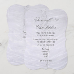 Invitation Mariées blanches traditionnelles habillées de mari