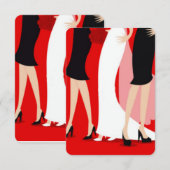 Invitation Mariées et demoiselles d'honneur (Devant / Derrière)