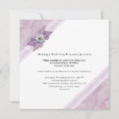 Invitation Mariés à l'instant Élégant Fleurs de Pêche Poussié (Dos)