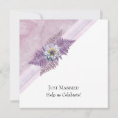 Invitation Mariés à l'instant Élégant Fleurs de Pêche Poussié (Devant)