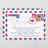 Invitation Mariés à l'instant | Réception par la poste aérien (Devant / Derrière)