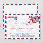 Invitation Mariés à l'instant | Réception Poste aérienne Port (Devant / Derrière)