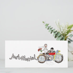 Invitation Mariés à moto pour la soirée de mariage