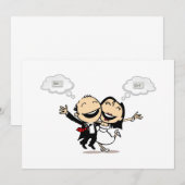 Invitation Mariés à peine (Devant / Derrière)