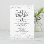Invitation Mariés à peine 70 ans de mariage (Debout devant)
