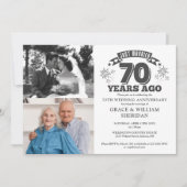 Invitation Mariés à peine 70 ans de mariage 2 Photo (Devant)