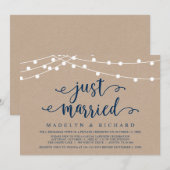 Invitation Mariés à peine, Célébration de mariage intime  (Devant / Derrière)