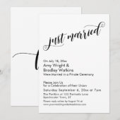 Invitation Mariés à peine Fancy Script Célébration de mariage (Devant / Derrière)