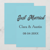 Invitation Mariés add nom du couple date année simulation de (Devant / Derrière)