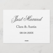 Invitation Mariés add nom du couple date année simulation de (Dos)
