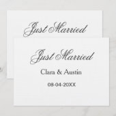 Invitation Mariés add nom du couple date année simulation de (Devant / Derrière)