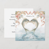 Invitation Mariés amateurs de pêche Attrapé par vous Aquarel (Devant / Derrière)
