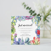Invitation Mariés ! Annonce avec cactus et succulentes (Debout devant)