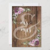 Invitation Mariés Aujourd'hui Réception Champêtre et Florale  (Dos)