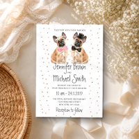 Mariés bouledogue français couple mariage