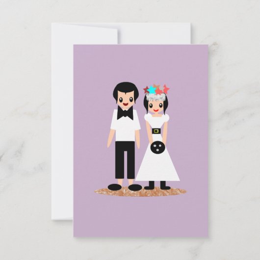 Invitation Mariés de Bowling (Dos)