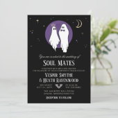 Invitation Mariés de l'Ame Mariage Halloween Fantôme Ensorcel (Debout devant)