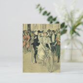 Invitation Mariés de mariage victorien bicyclette de jeunes m (Debout devant)