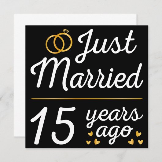 Invitation Mariés depuis 15 ans II (Devant / Derrière)