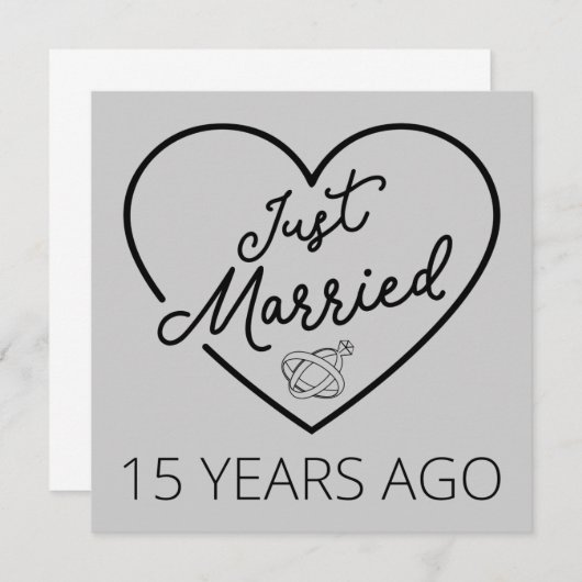 Invitation Mariés depuis 15 ans III (Devant / Derrière)