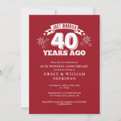 Invitation Mariés depuis 40 ans d'anniversaire de mariage (Devant)