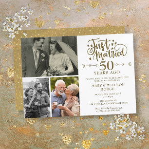 Invitation Mariés depuis 50 ans 3 Photos