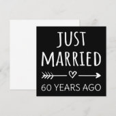 Invitation Mariés depuis 60 ans déjà (Devant / Derrière)