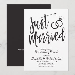 Invitation Mariés depuis peu Script pour Brunch d'après maria