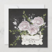 Invitation Mariés ! Élégante Fleur Romantique Après-Mariage (Devant)