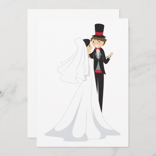 Invitation Mariés en train de danser (Devant / Derrière)