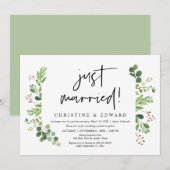 Invitation Mariés, Fête de Fuite de Mariage (Devant / Derrière)