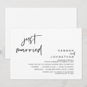 Invitation Mariés, Fête de Fuite de Noces (Devant / Derrière)