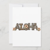 Invitation Mariés Hawaïens Polynésiens Tiki pour mariage (Dos)