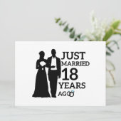 Invitation Mariés Il Y a 18 Ans, Couple du 18e Anniversaire d (Debout devant)