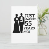 Invitation Mariés il y a 55 ans, couple de 55e anniversaire d (Debout devant)