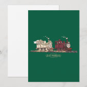 Invitation Mariés Mignons et Train de Mariage (Devant / Derrière)