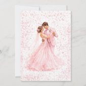 Invitation Mariés rose danse Mariage Shower (Dos)
