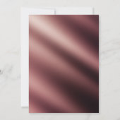 Invitation Mariés Rose Gold sur Réception Mariage Noir (Dos)