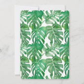 Invitation Mariés Soirée de mariage de verdure tropicale (Dos)