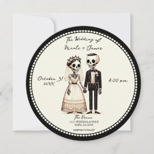 Invitation Mariés squelettes Mariage fantaisiste