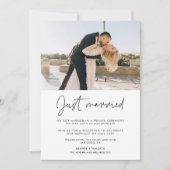 Invitation Mariés tout juste Annonce de mariage moderne (Devant)