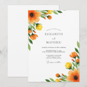 Invitation Marigold Radiant Summer Wedding (Devant / Derrière)