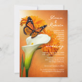 Invitation Marigolds & Butterfly Mariage mexicain (Devant)