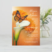 Invitation Marigolds & Butterfly Mariage mexicain (Debout devant)