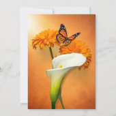Invitation Marigolds & Butterfly Mariage mexicain (Dos)