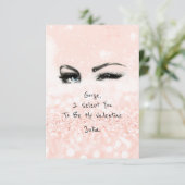 Invitation Marilyn Monroe Valentine Love Déclaration Rose (Debout devant)