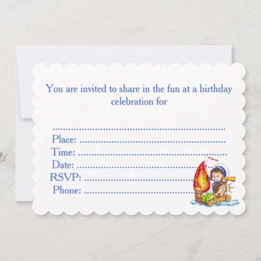 Invitation Marin courageux (Dos)