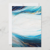 Invitation Marine Abstraite moderne Gold Ocean Wave Beach Mar (Dos)