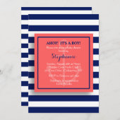 Invitation marine ancrée (Devant / Derrière)