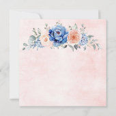 Invitation Marine Ardoise Bleue Dusty Blush Pink Brunch & Bub (Dos)